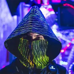 Lumisonata 7 colors 5 flashing modes Cosplay Party Wear Men Women Led Pullover Cap Light Up Cyber Punk Cap Cosplay Props