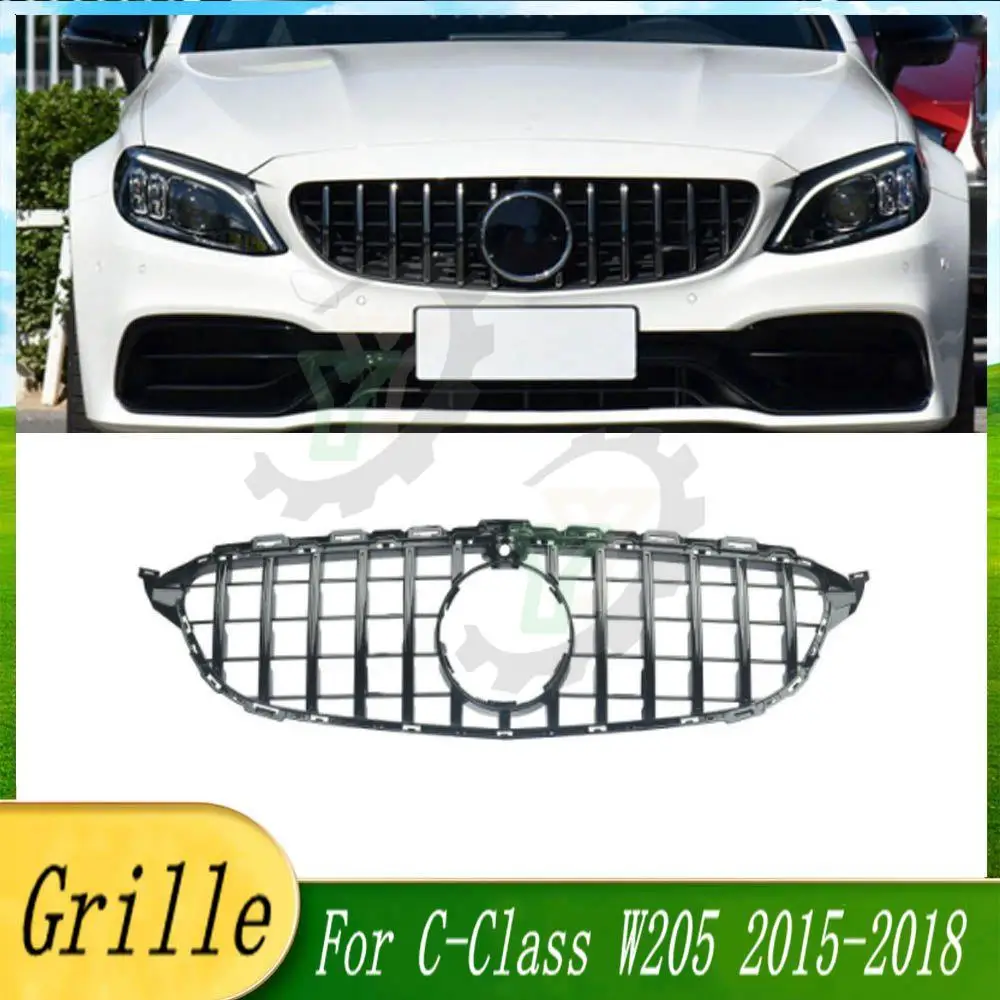 

GT Diamond Front Bumper Grille For Mercedes W205 Grill C205 S205 Benz C Class 2014-2018 C200 C260 C180 C250 C300 Coupe Tuning