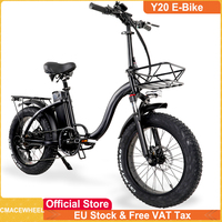 EU Stock CMACEWHEEL Y20 48V 15Ah Battery 750W Motor 20*4inch Wide Tire Foldable Electric Bike