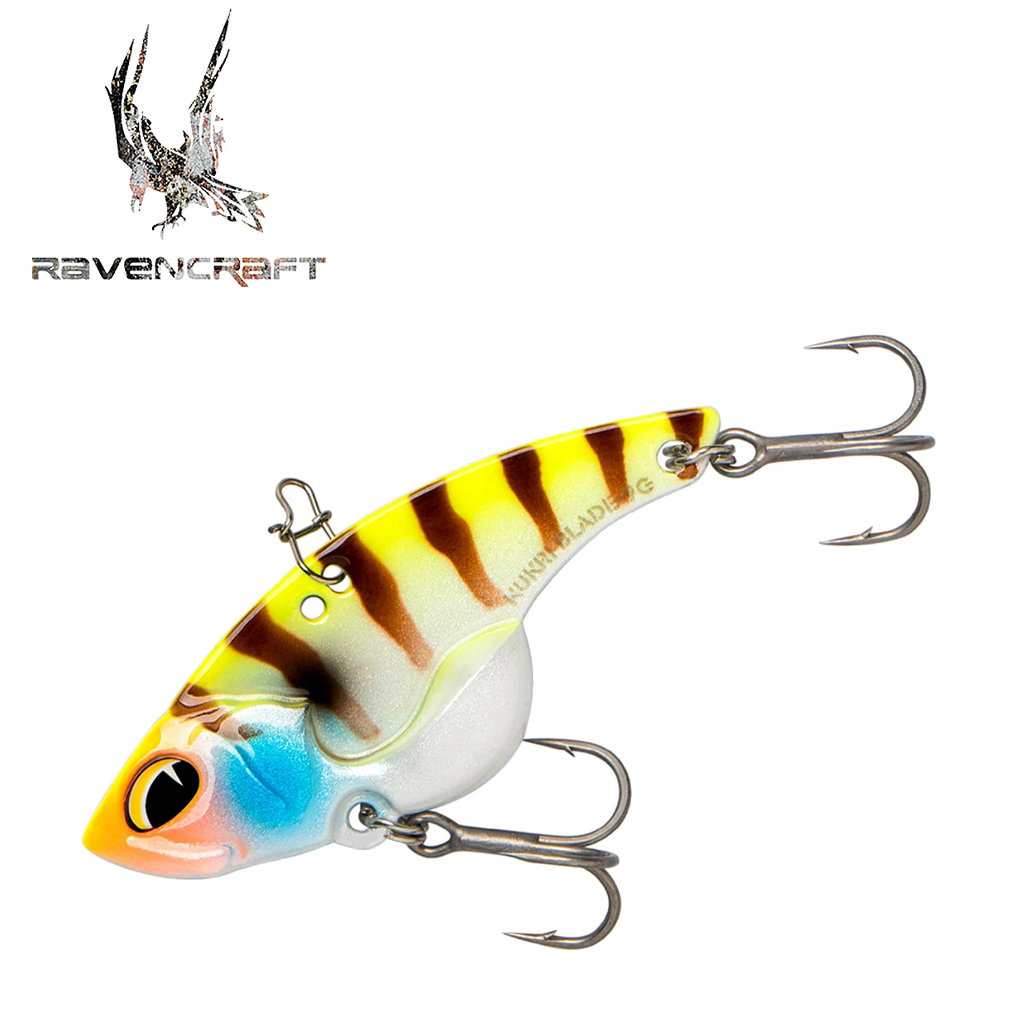 2020 RAVENCRAFT New R46 9g Metal Vib Blade Baits Spoon Lures Jigging Cicada Lipless Crank Crankbait For Bass Pike Fishing