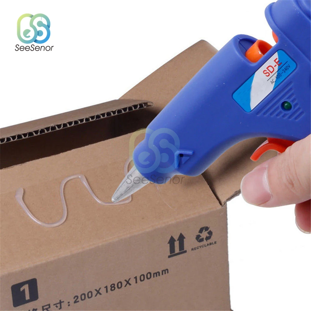 Hot Melt Glue Gun 20W with 7mm Glue Sticks Mini Industrial Guns Heat Temperature Thermo Electric Repair Tool 110V 220V