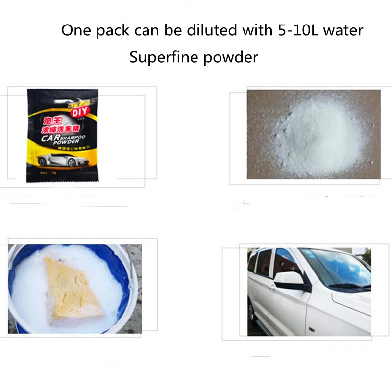 10/20PCS Car Wash Powder Car Cleaning Shampoo Multifunctional Cleaning Tools Car Polish Coating  Windshield Wash Accessories