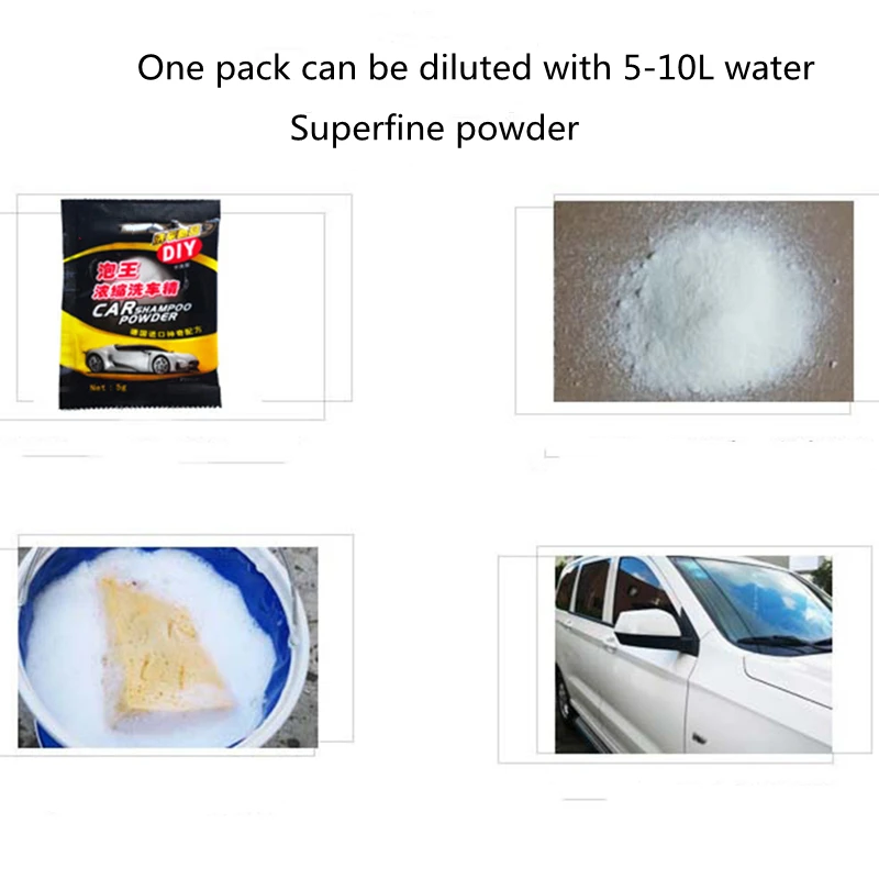 10/20Pcs Wasstraat Poeder Auto Reiniging Shampoo Multifunctionele Cleaning Tools Auto Polish Coating Voorruit Wassen Accessoires