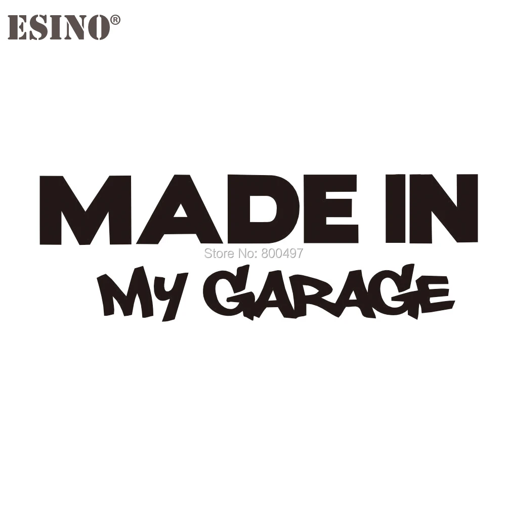 

Car Styling Made In My Garage Carving Auto Waterproof Decal Vinyl PVC Sticker Motorcycle Bumper Body Decal Creative Vinyl