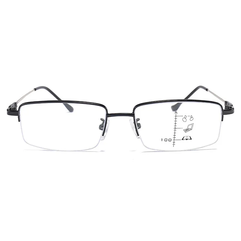 Hot Anti-blue Progressive multifocal reading glasses men smart zoom reading glasses women far near sight presbyopic glasses 50