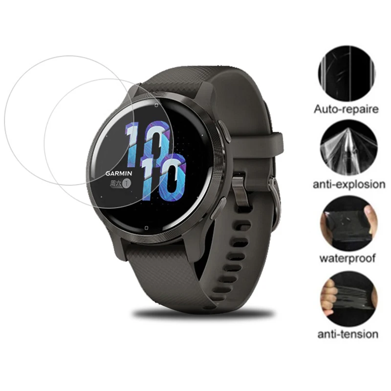 Screen Protective Hydrogel Film For Garmin Venu 2S Smartwatch Scratch-Proof Ultra Thin Clear Transparency Protector Accessories