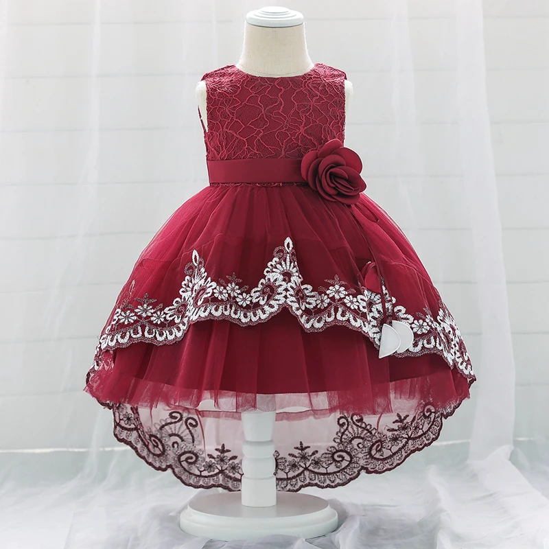 Summer Flower Infant  1st Birthday Dress For Baby Girl Clothes Baptism Lace Princess Dresses Party And Wedding Toddler Gown