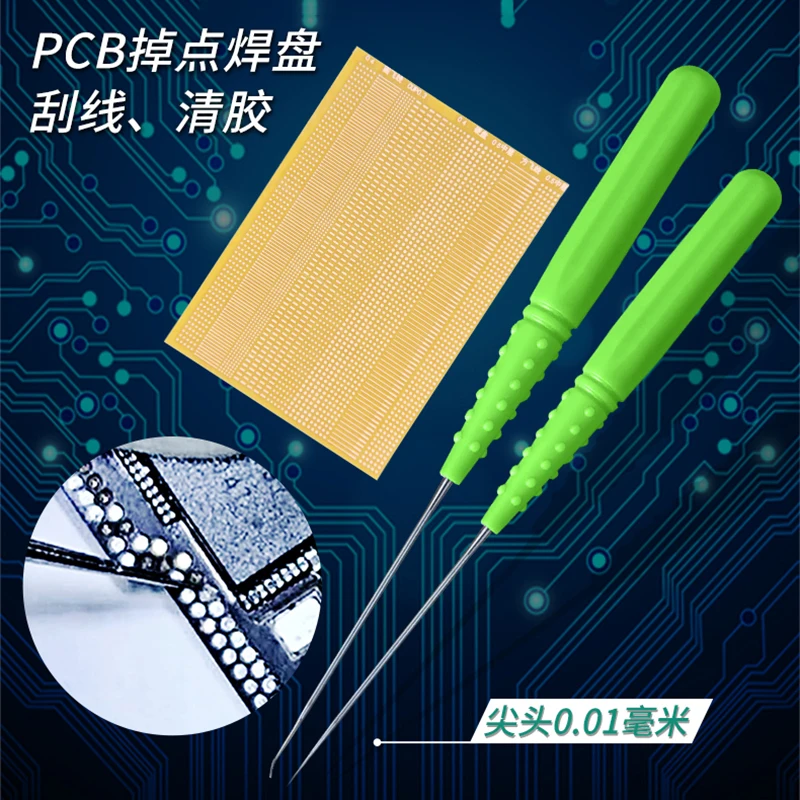 3 w 1 końcówki lutownicze kawałek lutowniczy Dot naprawa z igłą do płyty głównej PCB Jumper drut miedziany z linką do puszczania naprawa punktowa