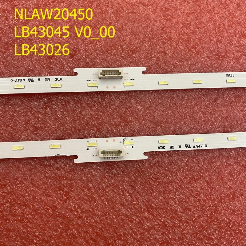 LED strip(2) for SONY KD-43XE8005 KD-43X7053 KD-43XE7005 KD-43XG8096 KDL-43WE753 KD-43XF7596 KD-43-XH8096 XBR-43X800E NLAW20450