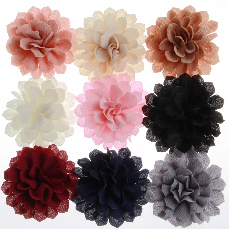 

10PCS 10CM New Big Sunflower Fabric Flowers For Headbands Satin Hair Flowers For Hair Accessories