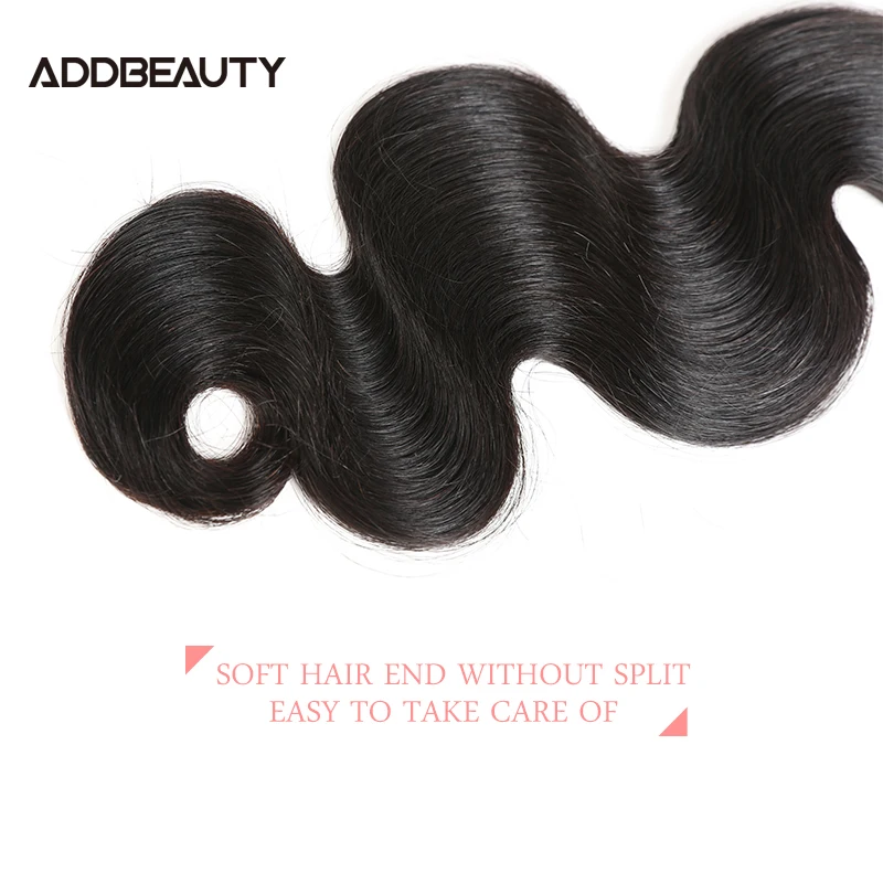 Addbeauty Rauw Maagdelijk Haar Body Wave Unprocessed One Donor Hair Brazilian Human Virgin Hair Bundel Dubbel Getekende Natuurlijke Kleur