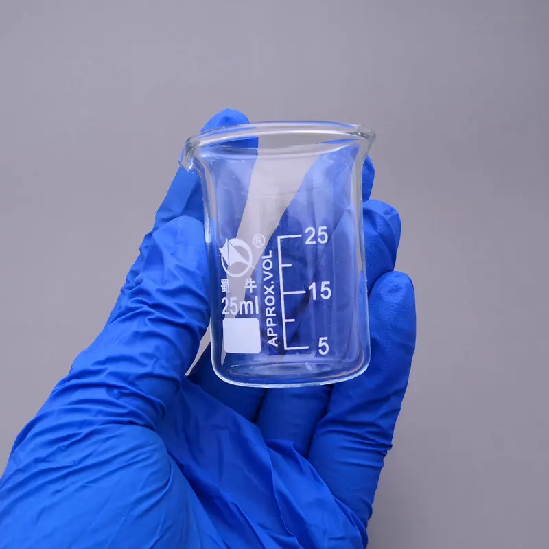 1 sztuka 5ml do 200ml laboratorium szkło borokrzemianowe zlewka żaroodporna skalowana miarka sprzęt laboratoryjny