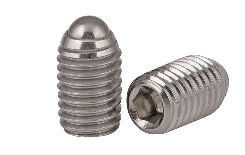 304 stainless steel spring ball plunger screw hex socket set screws M3 M4 M6 M8 M10 M12 M16 ball spring plunger Positioning bead