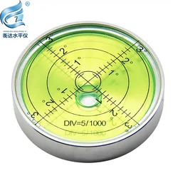 Universal level bubble metal circular level high precision level60*12mm