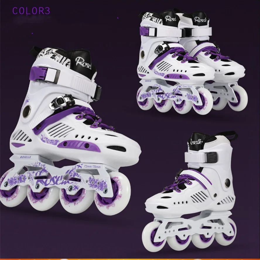 Adult Roller Skating Shoes Inline Skates Sliding Free Skate Patins Professional Slalom Size 36-44 Women Men Roller Skates