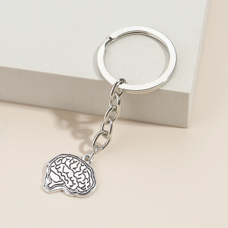Punk Keychain Anatomy Human Nerve Cell Lung Key Ring Brain Cells