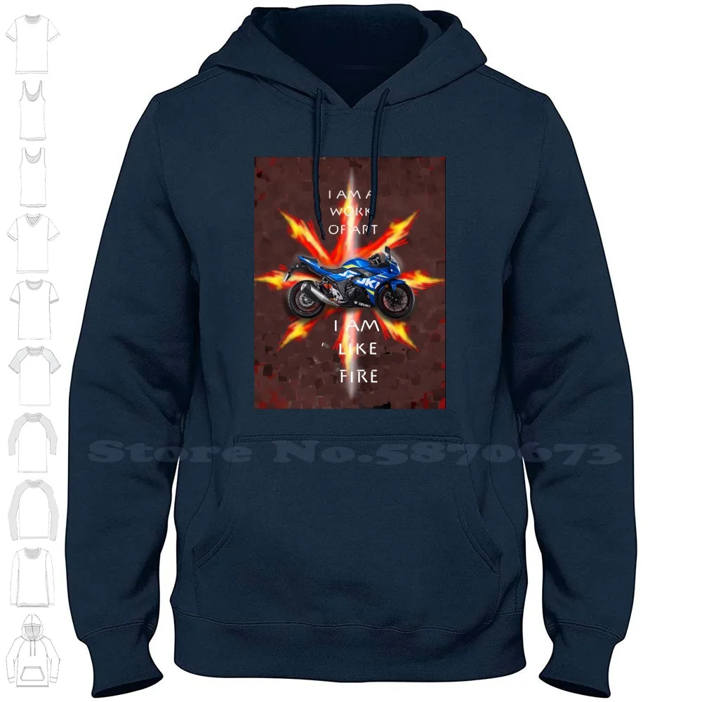 I Am Like A Fire ! Power Long Sleeve Hoodie Sweatshirt V Strom Motorcycle Japanese Motorcycles Speed Goup Motorcycle H2