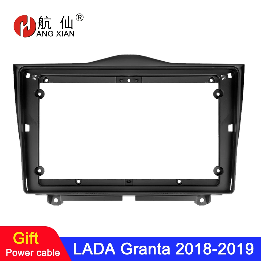 

HANGXIAN 2 Din Car Radio Fascia frame for Lada Granta 2018-2019 car DVD gps Panel Dash Kit Installation Frame Trim Bezel