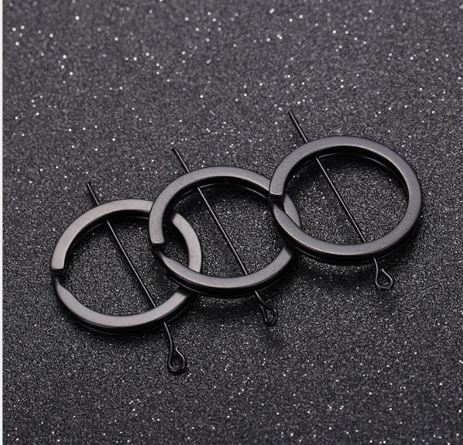 12pcs 25mm Black Color Iron Key Chain Rings Flat Key Holder Split Rings Keychain Keyfob DIY Jewelry Accessories