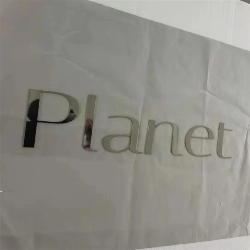 Factory Outlet 2mm thick solid brushed mirror polished stainless steel letters, laser cut metal letters for decoration