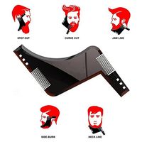 Hot 1PCS High Quality Beard Shaping Styling Template PLUS Beard Comb All-In-One Tool ABS Comb for Hair Beard Trim Template