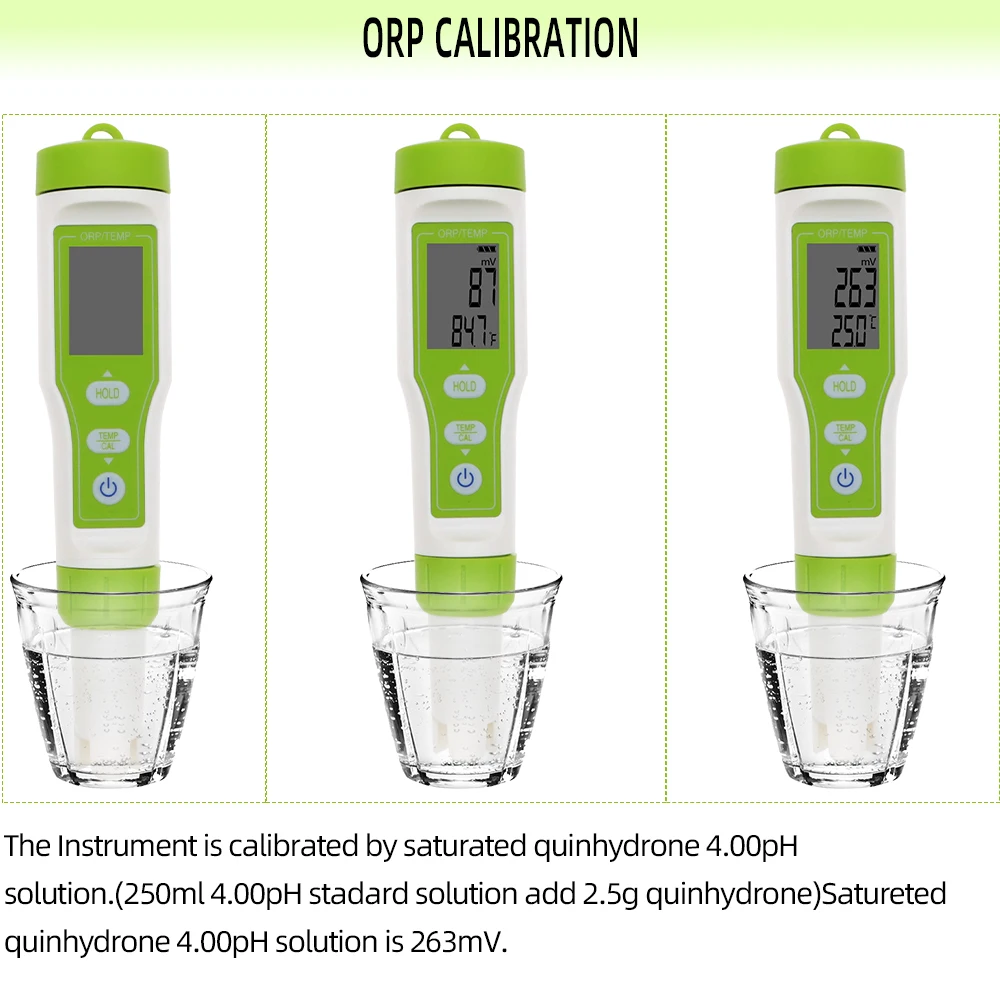 ORP-100 Digital ORP Meter 2 in 1 Temp ORP Monitor Redox Tester Water Quantity Test Purity Analyser for Drink Water Pool 20%OFF