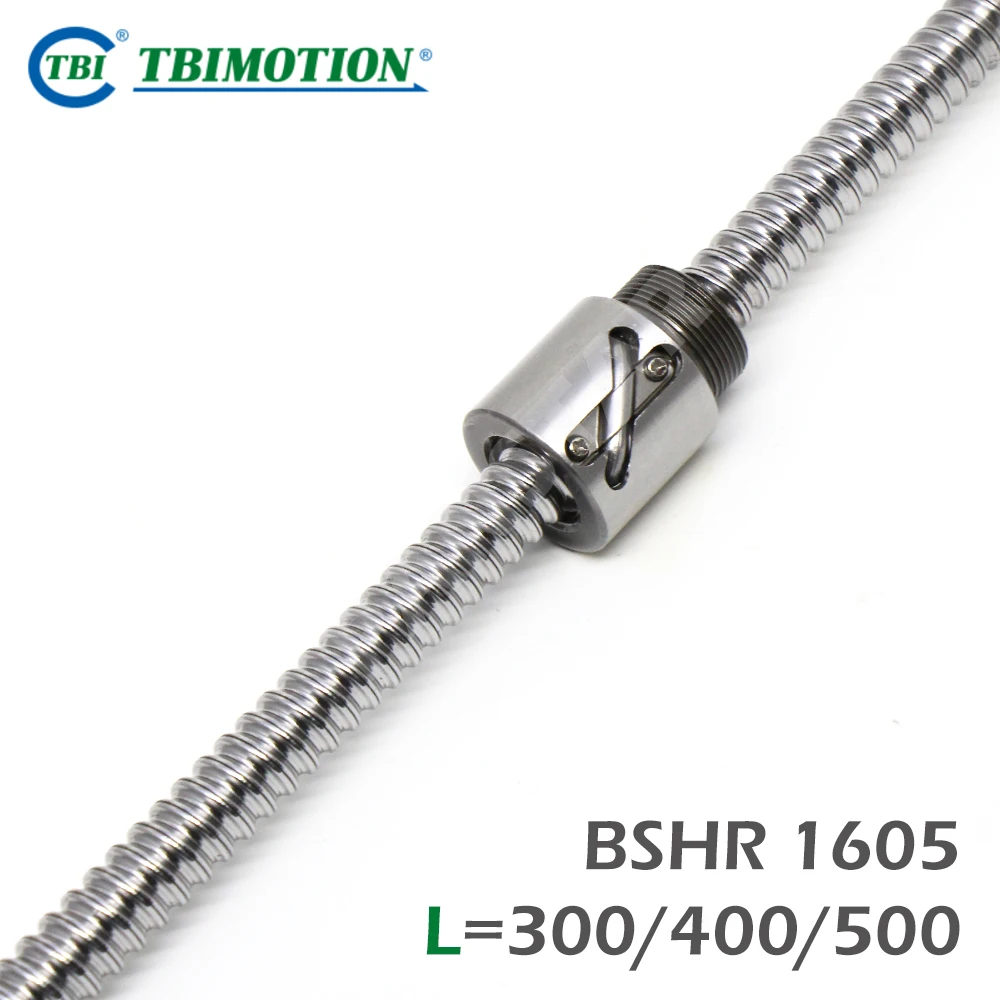 

TBI Motion C7 Ball Screw Professional BSH1605 300 400 500mm High Precision Mini Ballnut Premium CNC Parts R16 No Flange 3D