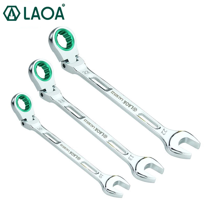 

LAOA Ratchet Spanner Combination Wrench Double Offset Ring Spanner 5.5mm-26mm