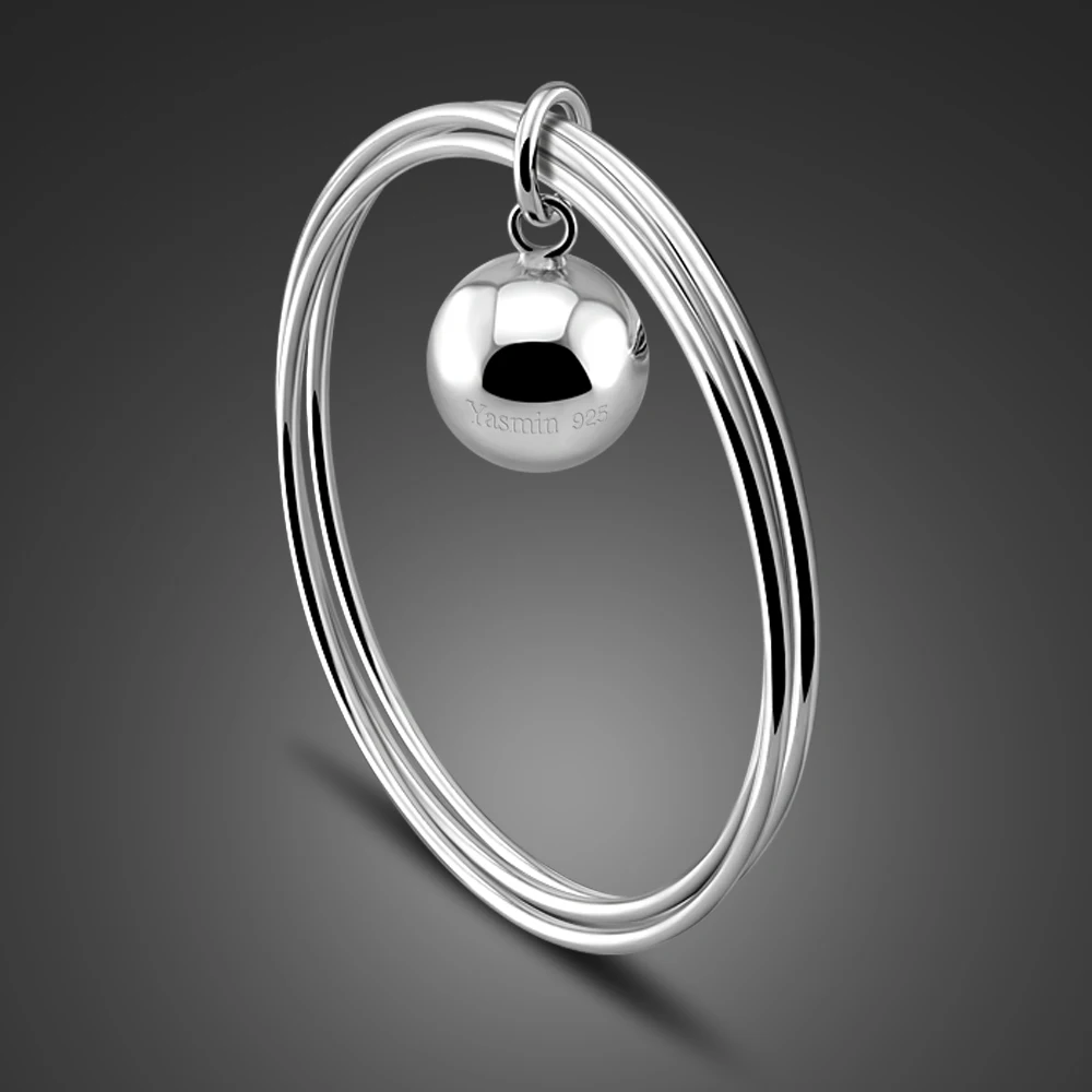 New Fashion 100% 925 Sterling Silver Bell Bracelets Elegant & Simple Heart Bracelet Charm Fine Jewelry Women Gift