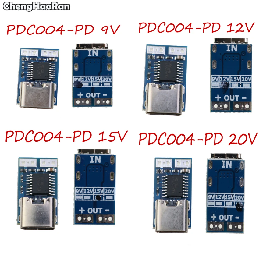 ChengHaoRan-C type Pd decoy module, trigger line pd23.0 to CC, charger qc4, 9V, 12V, 15V, 20V, pdc004-pd