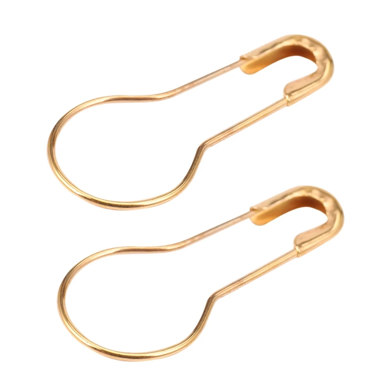 Gourd Hooks Calabash Shape Safety Pins Swing Tag 100 Pcs Gold Tone CNIM Hot