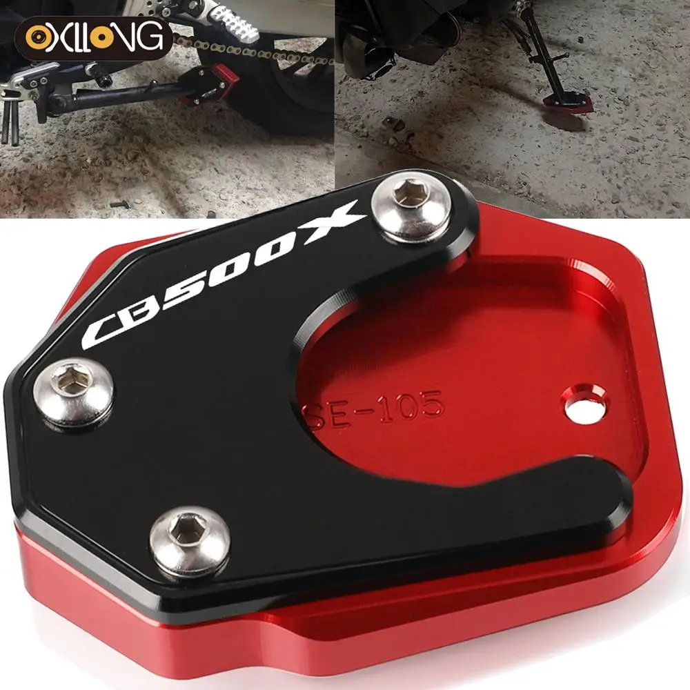 FOR HONDA CB500X 2013 2014 2015 2016 2017 2018 2019 2020 2021 CNC Foot Side Stand Pad Plate Kickstand Enlarger Support Extension