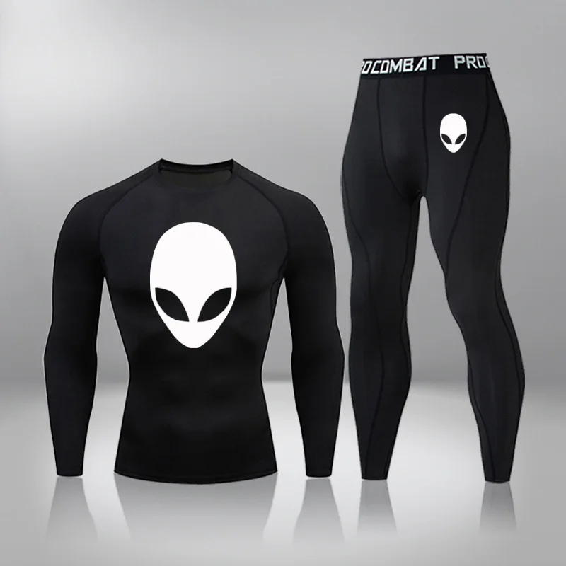 Men Ski Clothing Underwear  2 Sets Quick Drying Moisture Absorbent Elastic Male Panties Tights Underwear Warm Compression Sport
