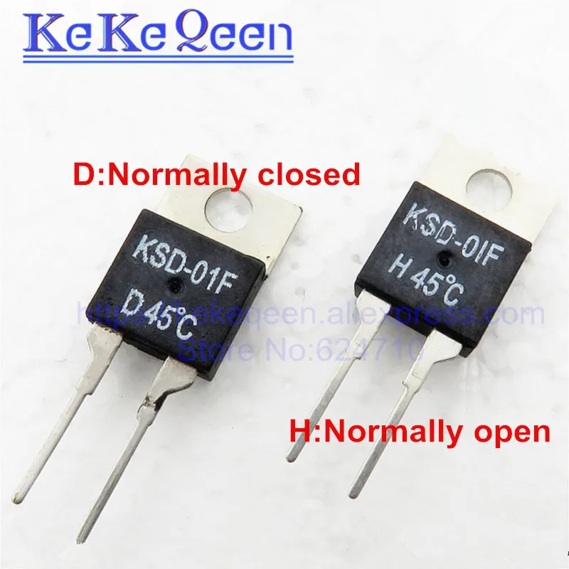 1PCS KSD-01F JUC-31F 0C 5 10 15 20 25 35 Deg NC Normally Closed Normally Open 1.5A Thermal Switch Temperature Sensor Thermostat