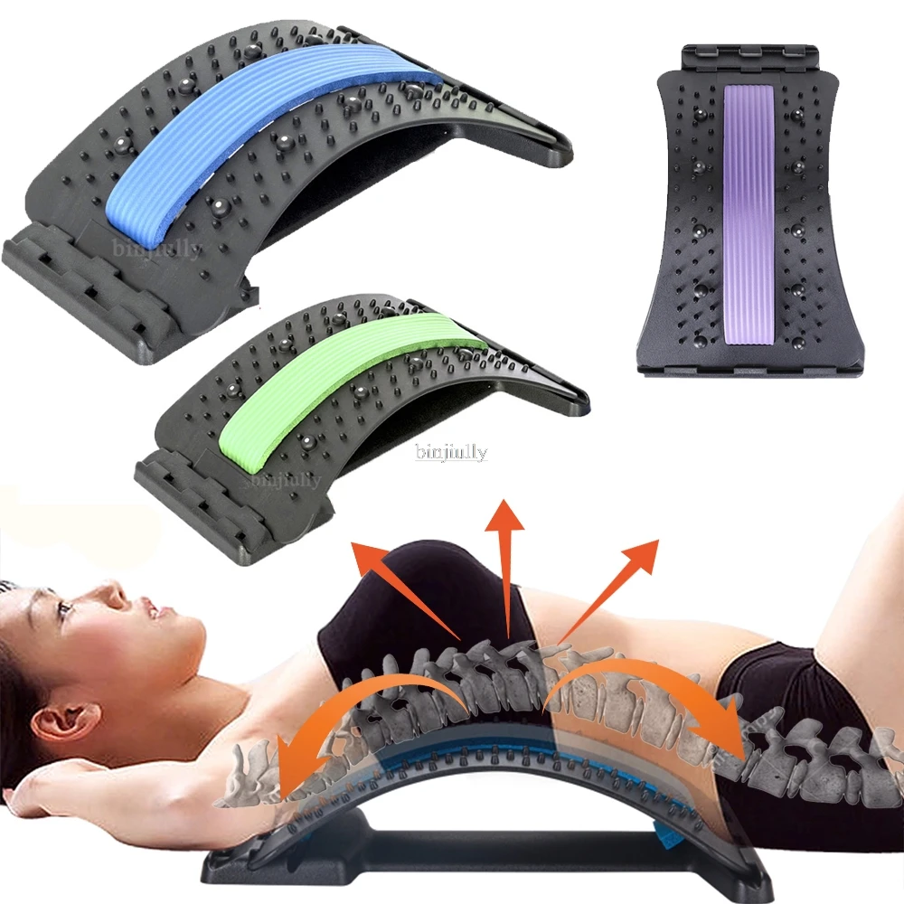 

Back Stretch Equipment Massager Massageador Magic Stretcher Fitness Lumbar Support Relaxation Spine Pain Relief