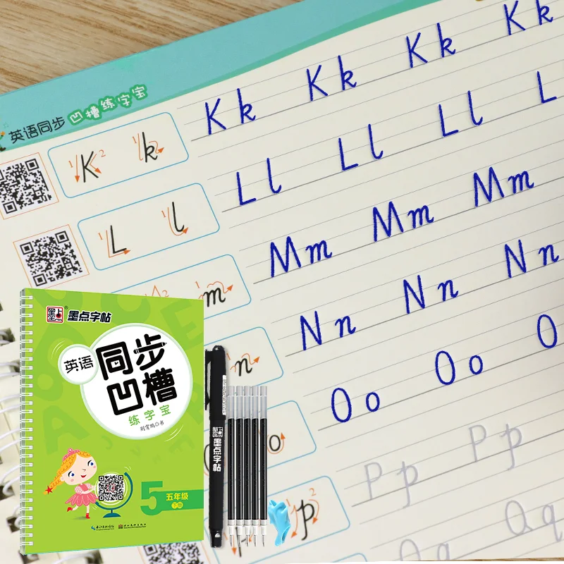 

Grade 5 Students Beginners Use Groove Copybook Primary School Practice English Writing Calligraphy Book