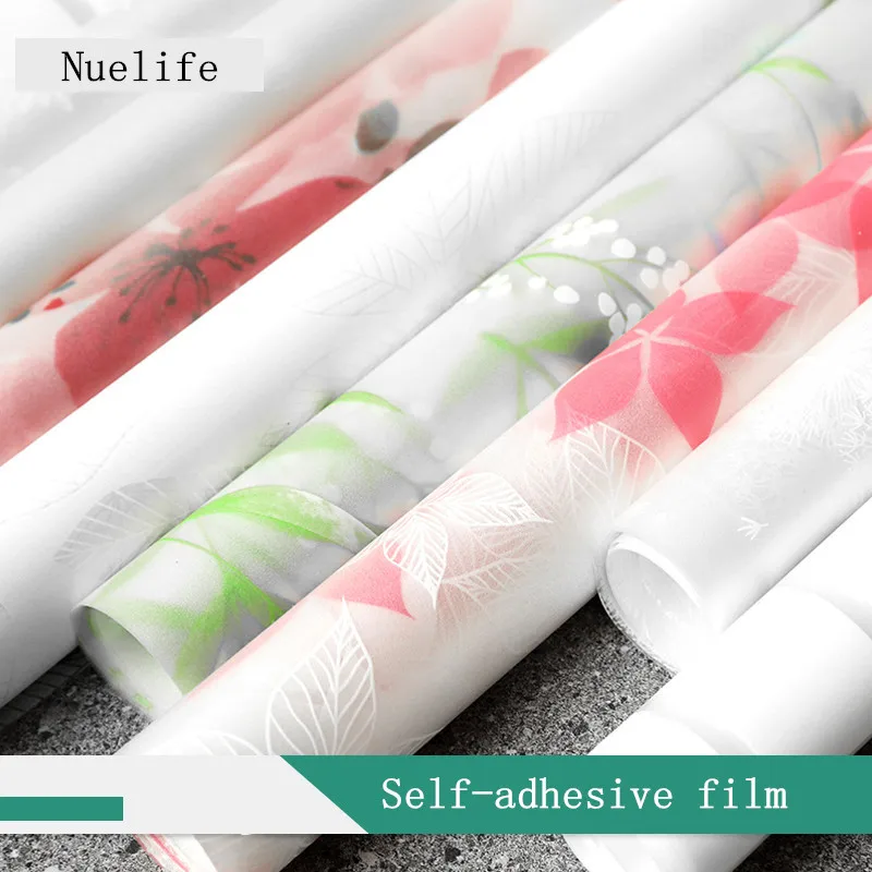 Nuelife Adhesive glass sticker window paper window film bathroom bathroom kitchen light translucent opaque shading matte film