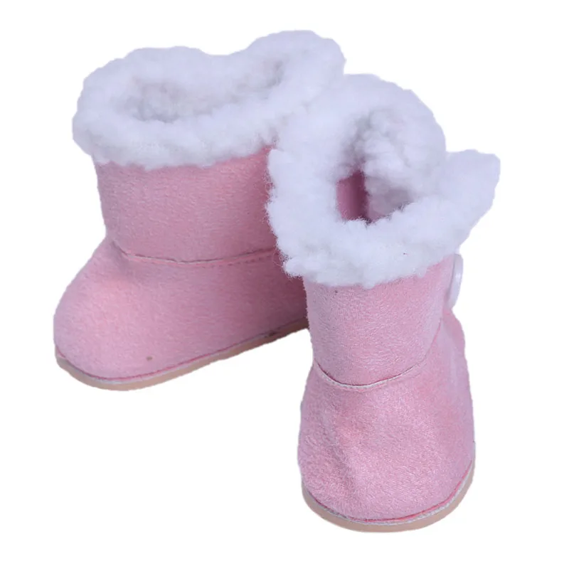 Doll Shoes Plush Winter Snow Boots For 18 Inch American &43 Cm Baby Doll Accessories Our Generation Girl`s Toy Christmas