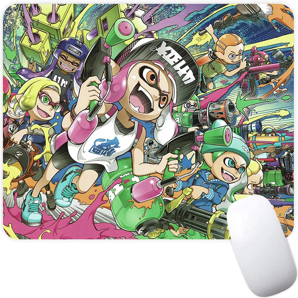 Small Gaming Mouse Pad Computer Office Mousepad PC Gamer Mouse Mat Laptop Mausepad Splatoon 2 Mouse Carpet Keyboard Mat Desk Pad