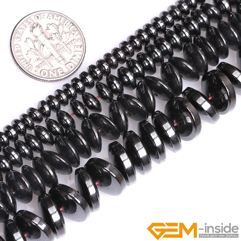 Natural Magnetic Black Hematite Rondelle Spacer Loose Beads For Jewelry Making Strand 15 inch DIY Jewelry Accessorries Bead Gift