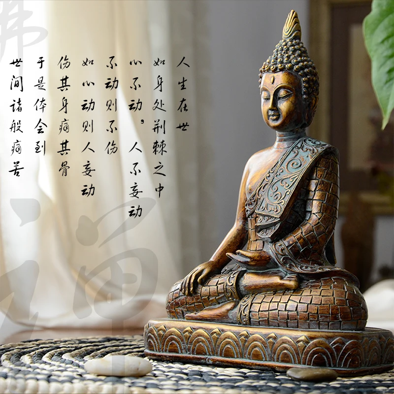 

Resin Buddha Statue Decor Figurines For Interior Meditation Homee Decor Office Ornaments Gift Hindu Siting Buddha Thailand