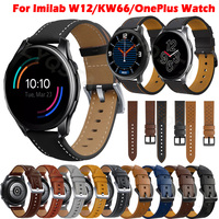 22mm Sports Leather Strap For OnePlus Watch Smart Watch Wristband Bracelet Watchband Belts For Xiaomi Imilab W12 KW66 Correa