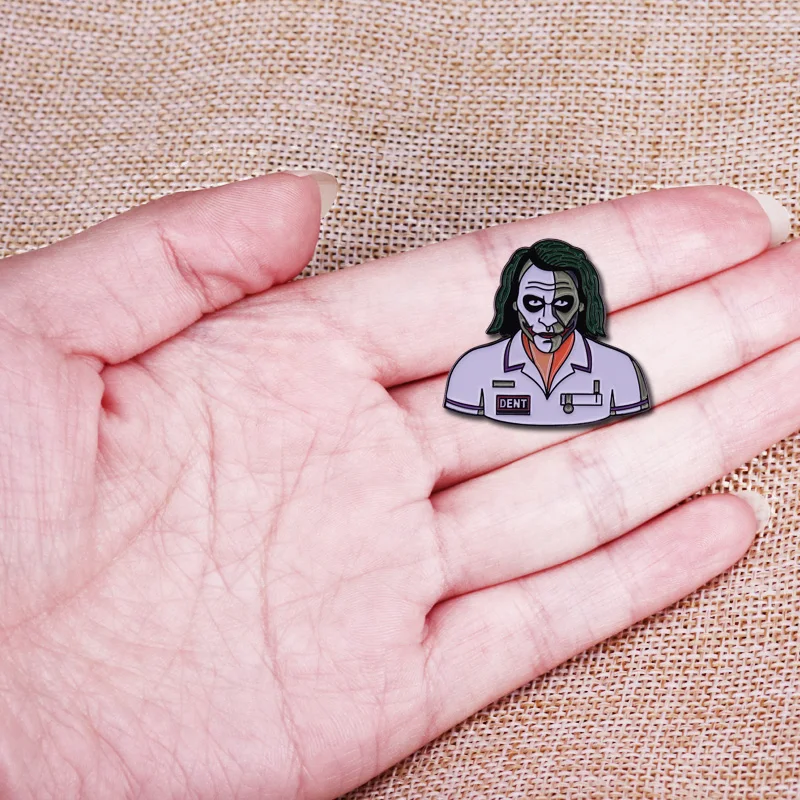 Nurse Joker Badge  Dark Knight Most Loved Villains Pin Halloween Flair Addition