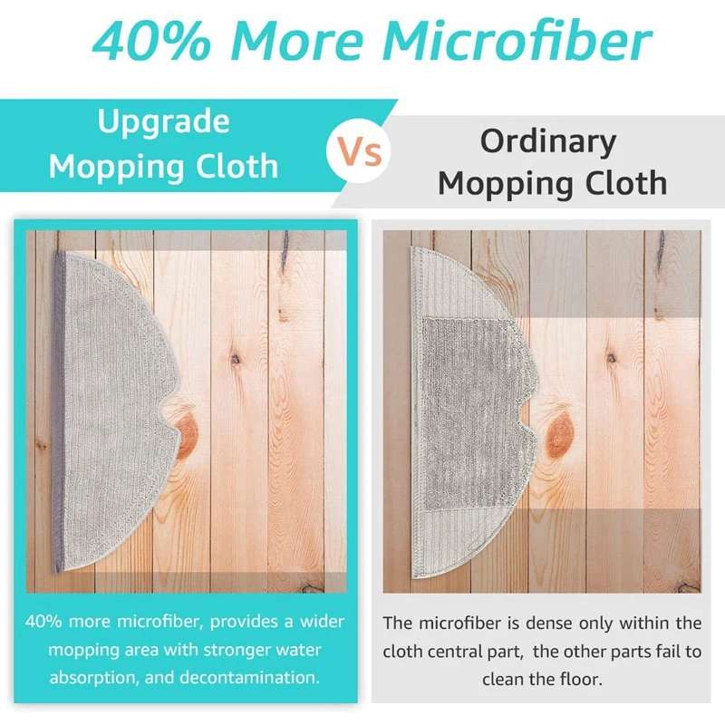 10個マイクロファイバー掃討布用互換roborock S5 S5最大S6 S6純粋なS6 maxv E4 E35 E2真空クリーナー部品