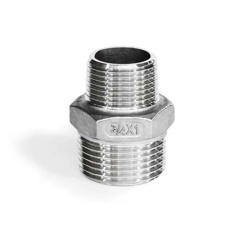 

Hex Nipple Union 304 Stainless Steel Pipe Plumbing Fitting Connector Reducer 1/8" 3/8" 1/2" 1" 1-1/2" BSP Male to Male Threaded