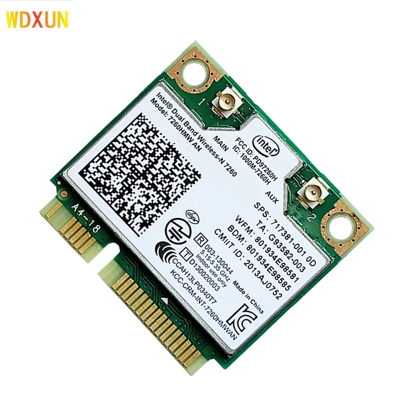 Không Dây Kép-N 7260 7260AN 802.11Abgn + BT4.0 Combo Wifi Adapter Dành Cho Hp ZBOOK 14 15 Series, SP 717381-001