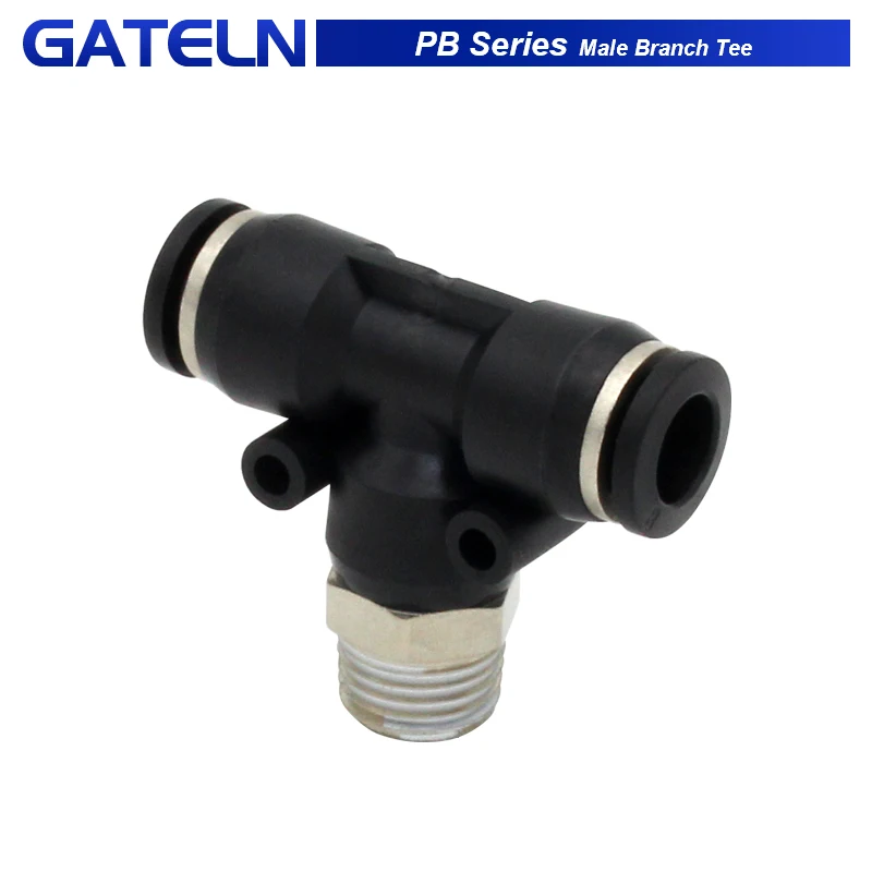 PB Series Male Branch Tee quick-acting air pipe cylinder solenoid valve PB6-01/8-02/10-03 PB8-01