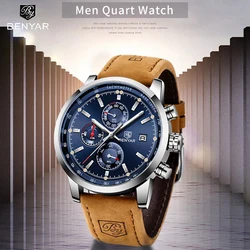 BENYAR 2023 New quartz men's watches Multifunction sport Wristwatch mens top brand luxury watch men military watch Reloj hombres