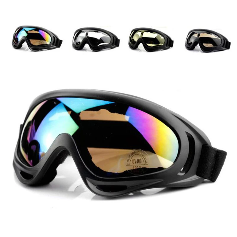 Lunettes de Ski UV400, anti-poussière, Protection contre le brouillard, coupe-vent, moto, équitation, Sport de plein air, armée tactique, cyclisme
