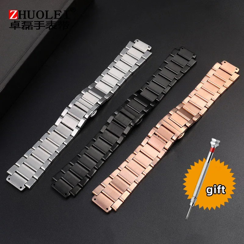 316L Solid Stainless steel Watch Strap For Hublot 27x19mm 23x17 21x13 Soft Watchband Big Bang Watch Wrist Bracelet for Men women